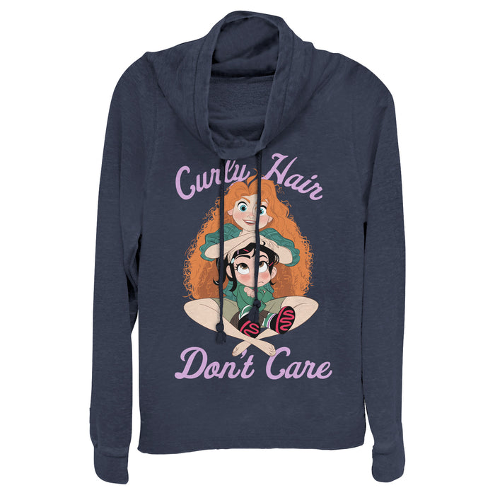 fifth sun Junior's Ralph Breaks the Internet Merida Hair Cowl Neck Sweatshirt