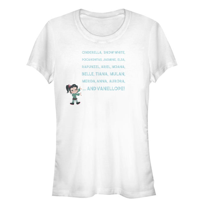 fifth sun Junior's Ralph Breaks the Internet Princess List T-Shirt