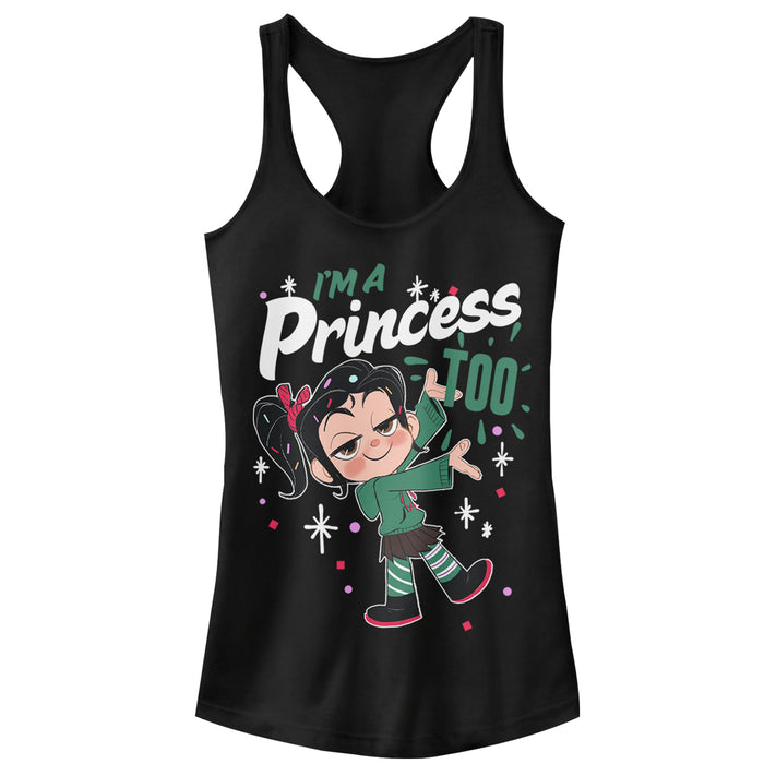 fifth sun Junior's Ralph Breaks the Internet Princess Vanellope Racerback Tank Top