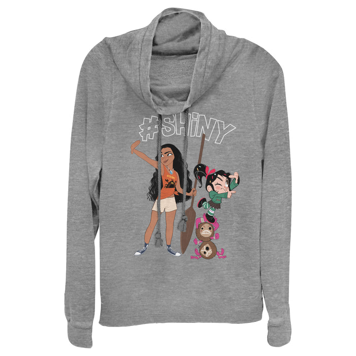 fifth sun Junior's Ralph Breaks the Internet #Shiny Cowl Neck Sweatshirt