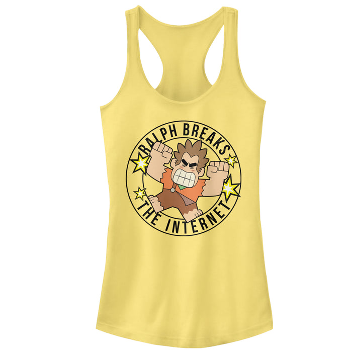 fifth sun Junior's Ralph Breaks the Internet Symbol Racerback Tank Top