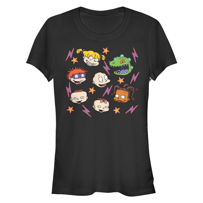 fifth sun Junior's Rugrats Character Lightning Montage T-Shirt