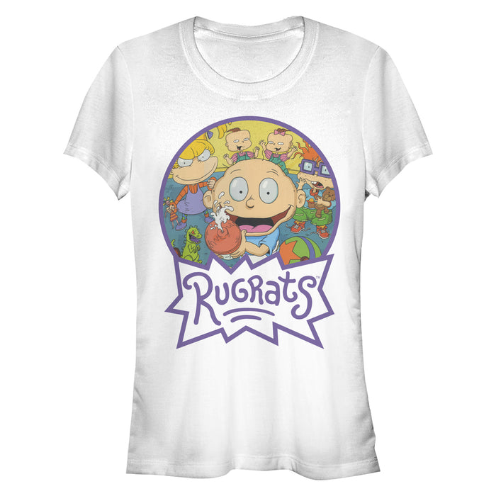 fifth sun Junior's Rugrats Character Logo Circle T-Shirt