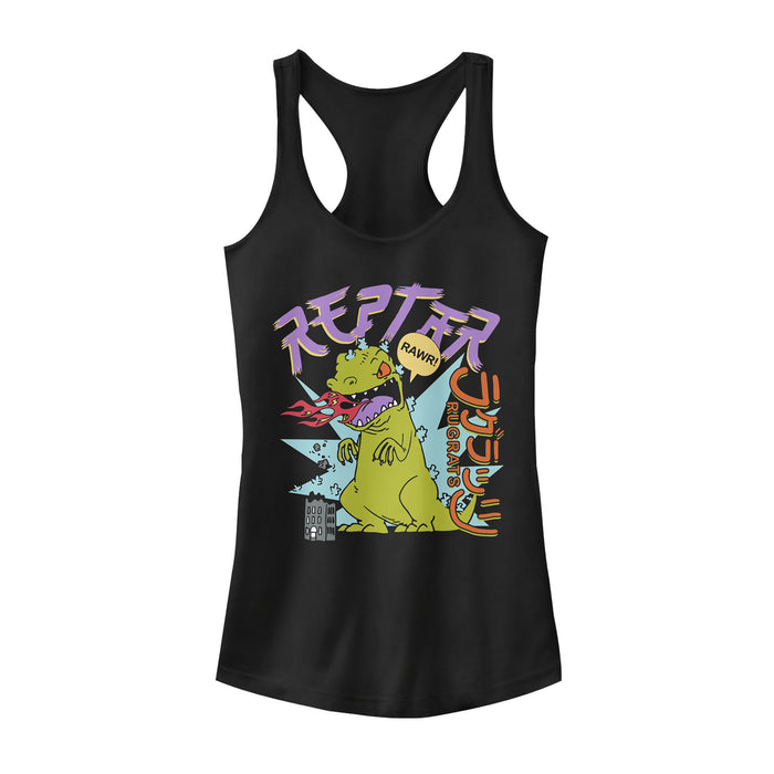 fifth sun Junior's Rugrats Reptar Says Rawr Racerback Tank Top