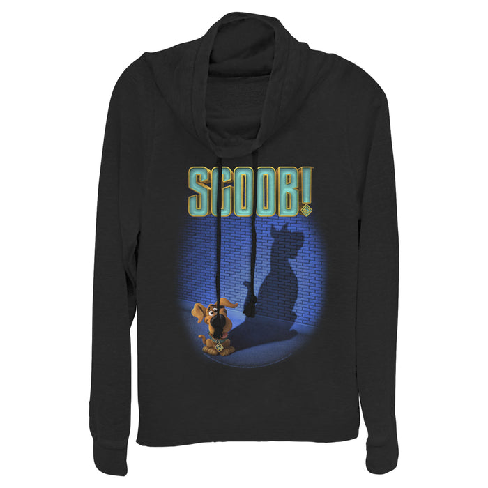 Fifth Sun Junior's Scooby Doo Dog Shadow Cowl Neck Sweatshirt
