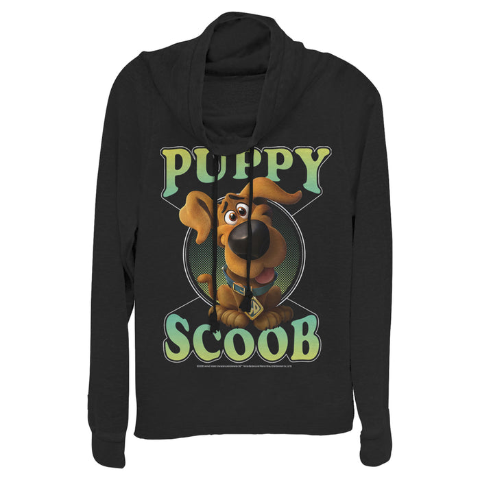 Fifth Sun Junior's Scooby Doo Puppy Circle Cowl Neck Sweatshirt