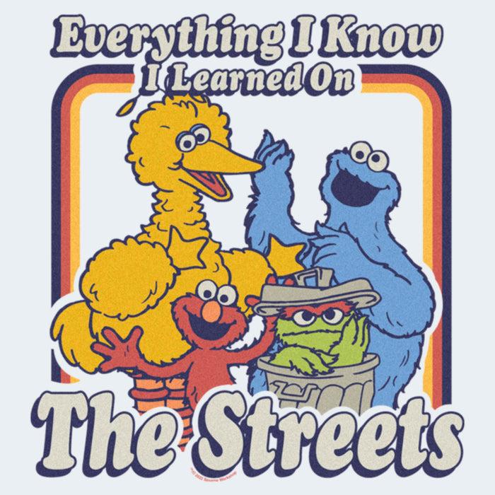 Fifth Sun Junior's Sesame Street Everything I Know I Learned On The Streets T-Shirt