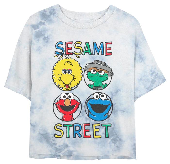 fifth sun Junior's Sesame Street Four Circle Grid T-Shirt