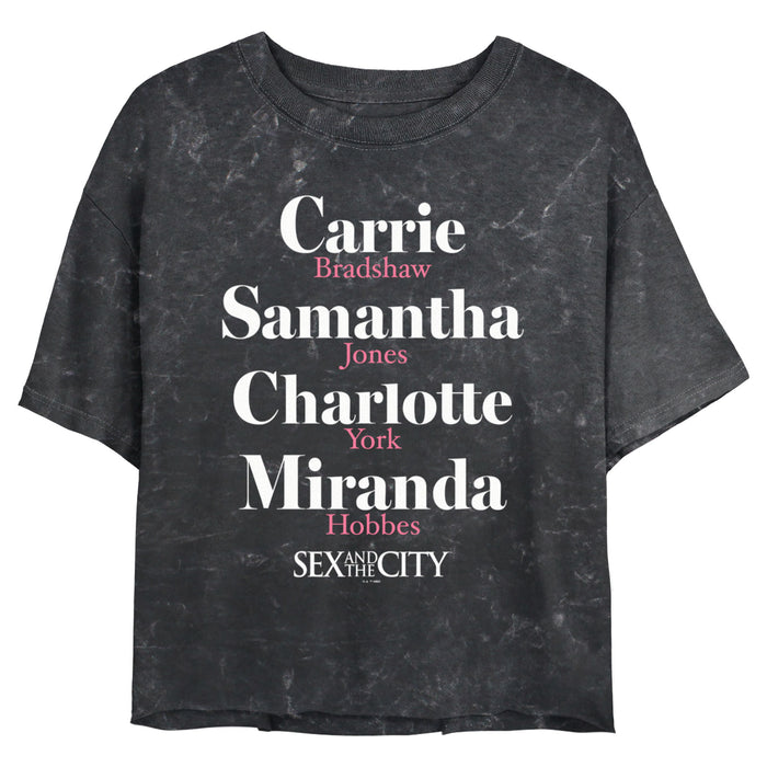 fifth sun Junior's Sex and the City City Girls Name Stack T-Shirt
