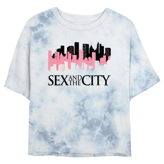 fifth sun Junior's Sex and the City Night Cityscape Logo T-Shirt