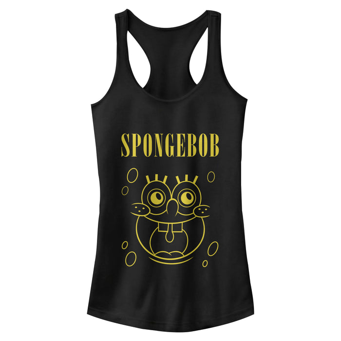 fifth sun Junior's SpongeBob SquarePants Happy Face Racerback Tank Top
