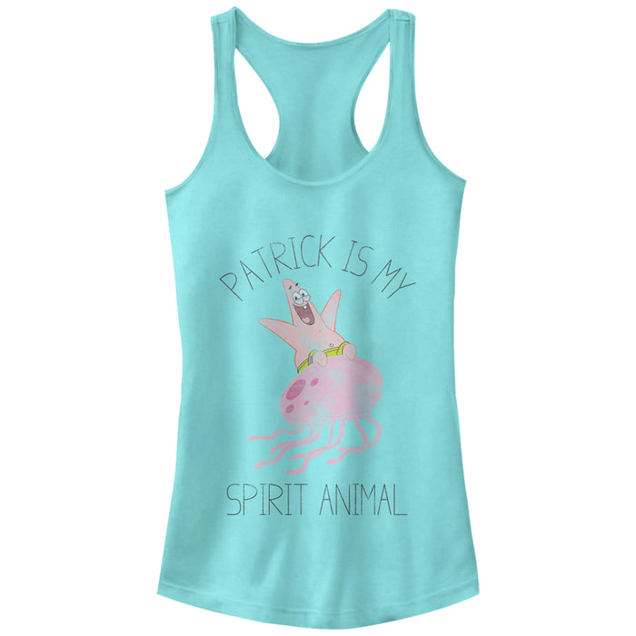 fifth sun Junior's SpongeBob SquarePants Patrick Spirit Animal Racerback Tank Top
