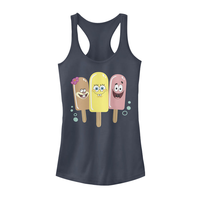 fifth sun Junior's SpongeBob SquarePants Popsicles Racerback Tank Top