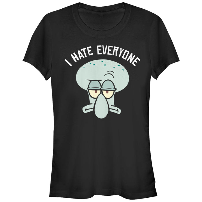 fifth sun Junior's SpongeBob SquarePants Squidward Hates Everyone T-Shirt