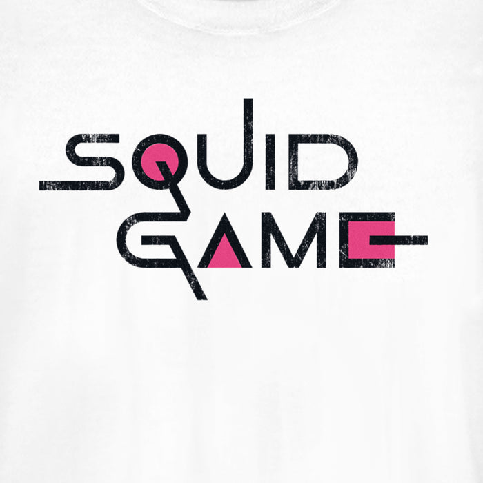 Fifth Sun Junior's Squid Game Distressed Logo White T-Shirt
