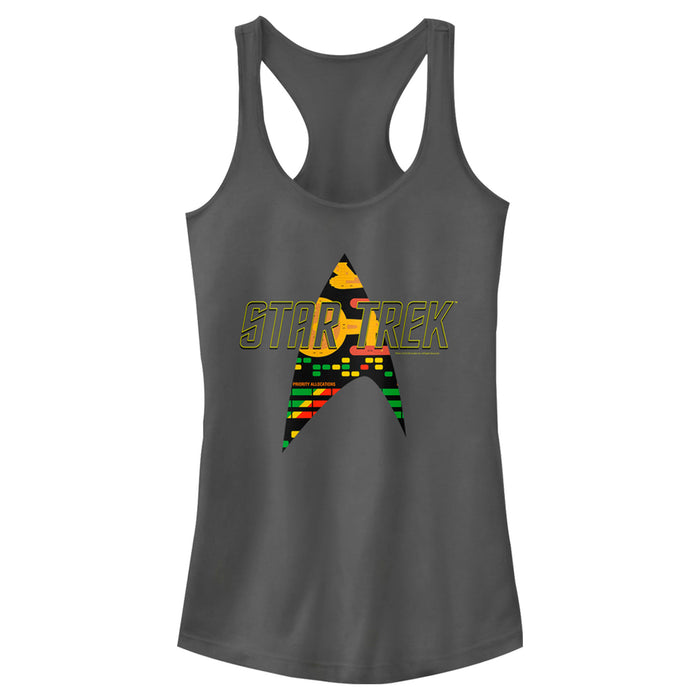 fifth sun Junior's Star Trek Allocations Logo Racerback Tank Top