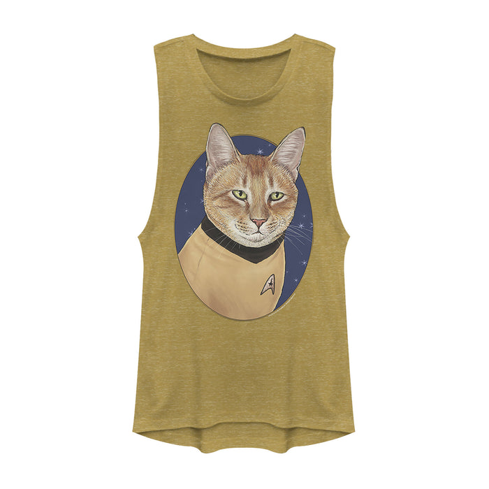 fifth sun Junior's Star Trek Captain Kirk Cat Festival Muscle Tee