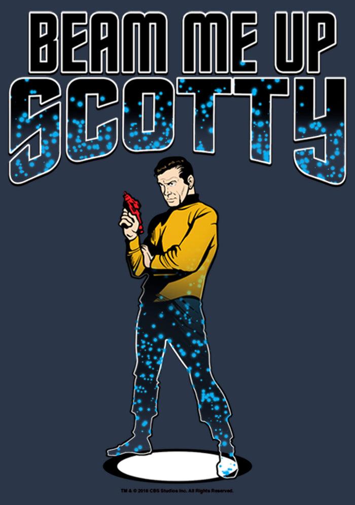 Fifth Sun Junior's Star Trek Cartoon Kirk Beam Me Up Scotty Transporter Racerback Tank Top