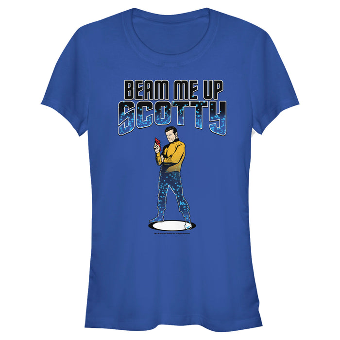 fifth sun Junior's Star Trek Cartoon Kirk Beam Me Up Scotty Transporter T-Shirt