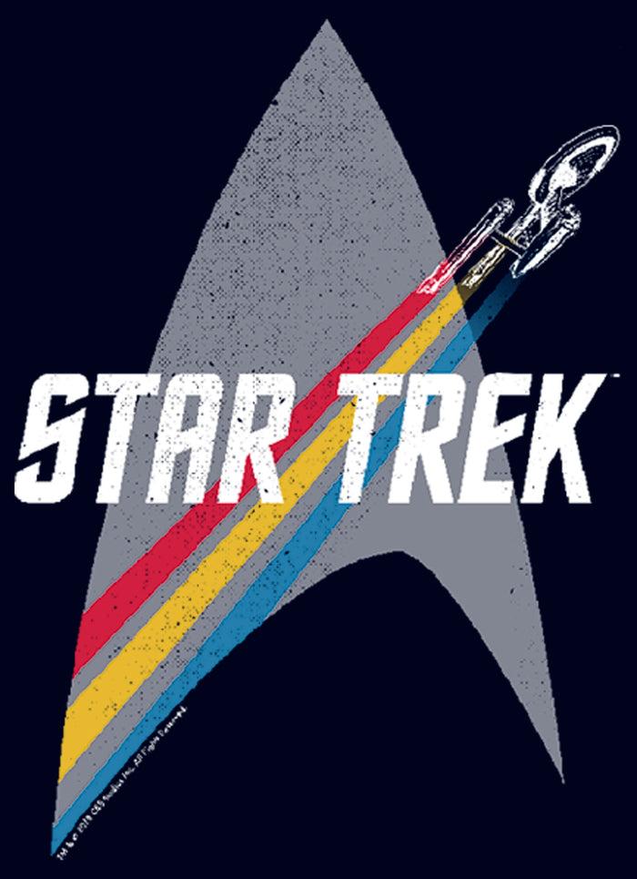 Fifth Sun Junior's Star Trek Enterprise Starfleet Rainbow Streak T-Shirt