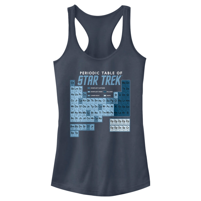 fifth sun Junior's Star Trek Periodic Table Of Starfleet Racerback Tank Top