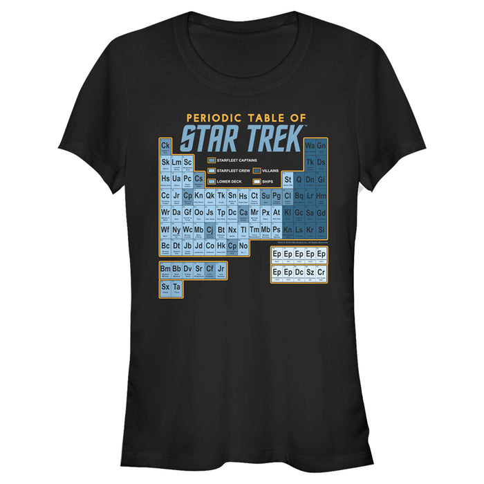fifth sun Junior's Star Trek Periodic Table of Starfleet T-Shirt