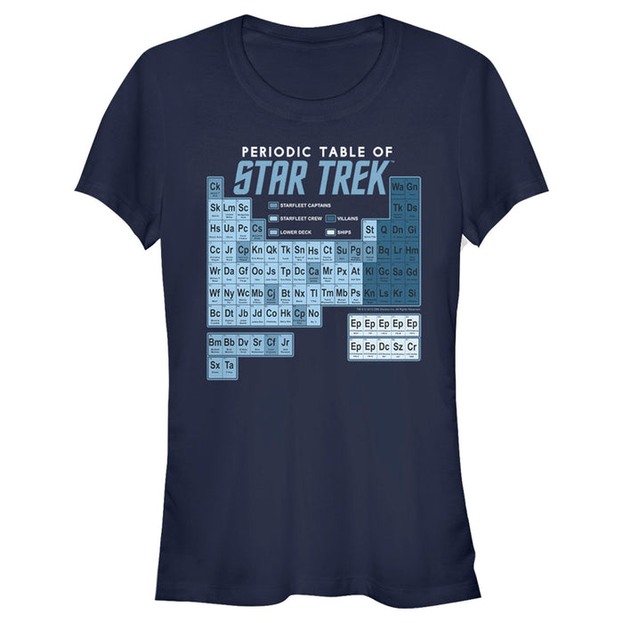 fifth sun Junior's Star Trek Periodic Table Of Starfleet T-Shirt