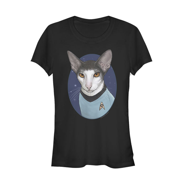 fifth sun Junior's Star Trek Spock Cat Portrait T-Shirt