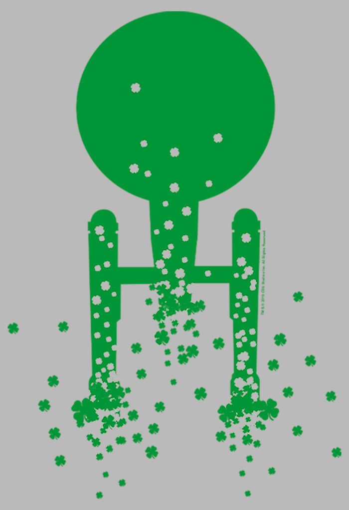 Fifth Sun Junior's Star Trek St. Patrick's Enterprise Clover Fill T-Shirt