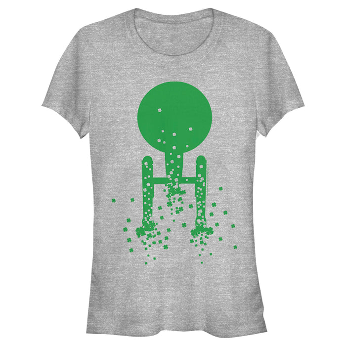 fifth sun Junior's Star Trek St. Patrick's Enterprise Clover Fill T-Shirt