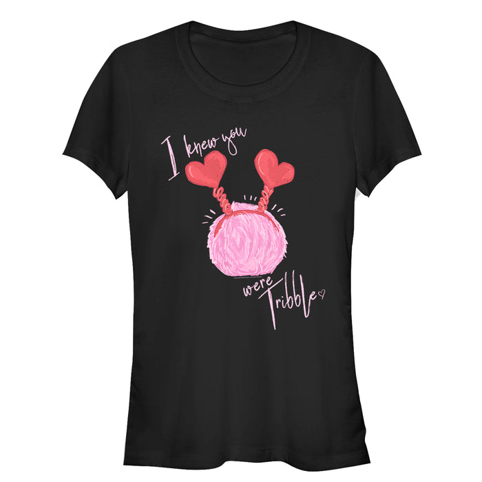 fifth sun Junior's Star Trek Valentine I Knew You Were Tribble T-Shirt
