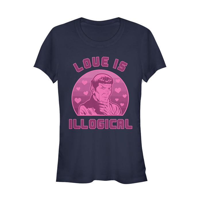 fifth sun Junior's Star Trek Valentine Spock Love is Illogical T-Shirt