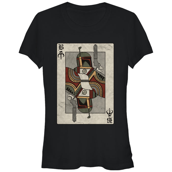 fifth sun Junior's Star Wars Boba Fett Playing Card T-Shirt