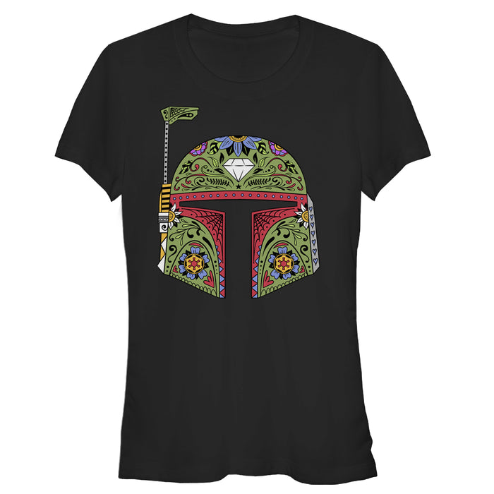 fifth sun Junior's Star Wars Boba Fett Sugar Skull T-Shirt