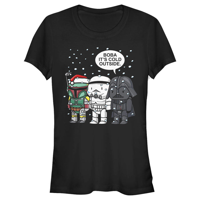 Fifth Sun Junior's Star Wars Christmas Boba It's Cold Outside T-Shirt