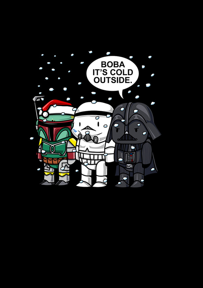 Fifth Sun Junior's Star Wars Christmas Boba It's Cold Outside T-Shirt