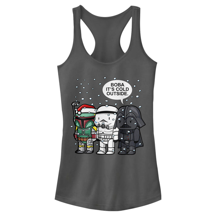 Fifth Sun Junior's Star Wars Christmas Boba It's Cold Outside Racerback Tank Top