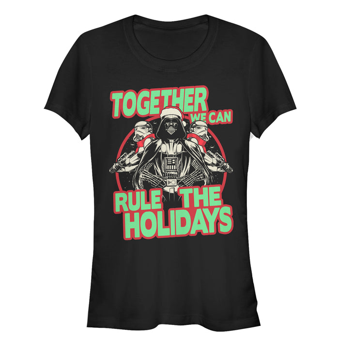 fifth sun Junior's Star Wars Christmas Dark Side Rulers T-Shirt