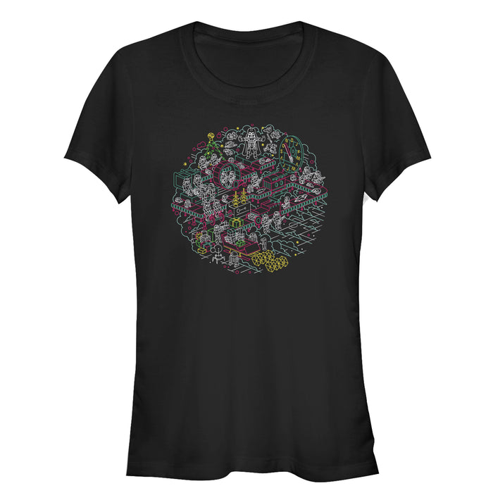 fifth sun Junior's Star Wars Christmas Darth Vader's Workshop T-Shirt