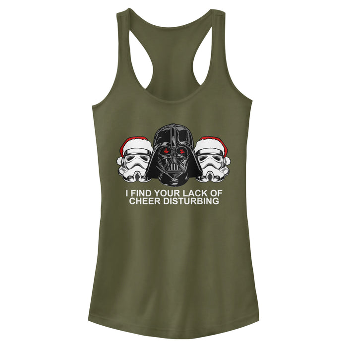 fifth sun Junior's Star Wars Christmas Empire Lack of Cheer Racerback Tank Top