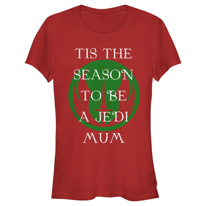 fifth sun Junior's Star Wars Christmas Jedi Mum T-Shirt