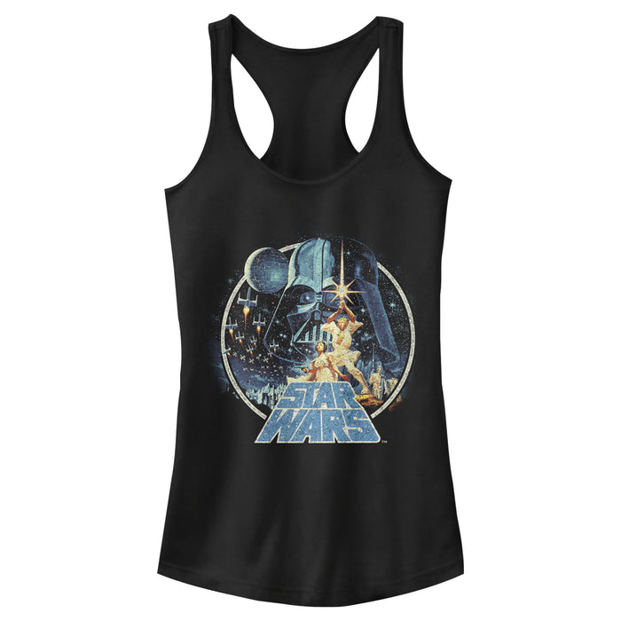 fifth sun Junior's Star Wars Classic Scene Circle Racerback Tank Top
