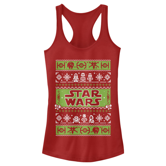 fifth sun Junior's Star Wars Come to the Merry Side Racerback Tank Top