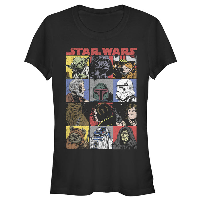 fifth sun Junior's Star Wars Comic Strip Cartoon Group T-Shirt