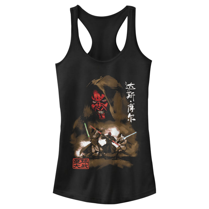 fifth sun Junior's Star Wars Darth Maul Kanji Battle Racerback Tank Top