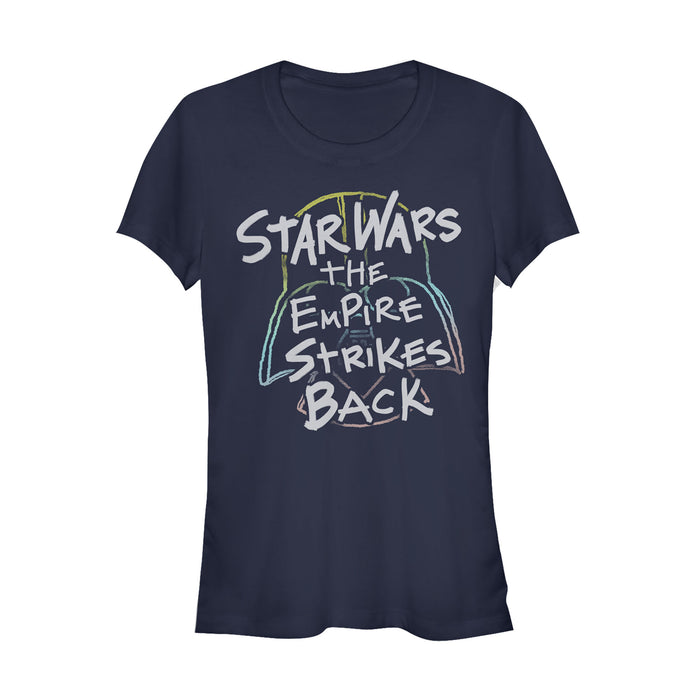 fifth sun Junior's Star Wars Empire Strikes Back Crayon Outline T-Shirt
