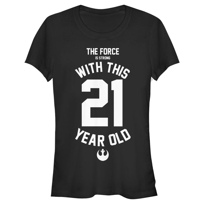 fifth sun Junior's Star Wars Force Is Strong With This 21 Year Old Rebel Logo T-Shirt