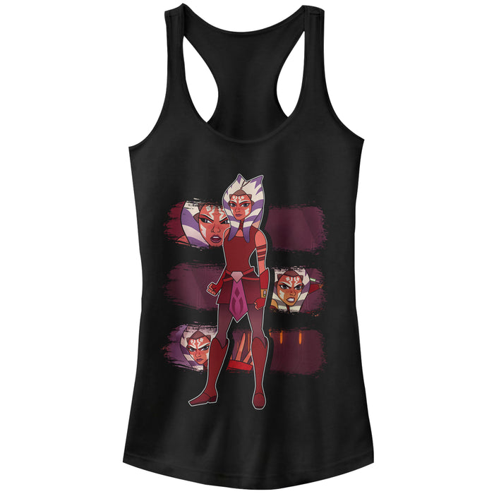 fifth sun Junior's Star Wars: Forces of Destiny Ahsoka Panels Racerback Tank Top