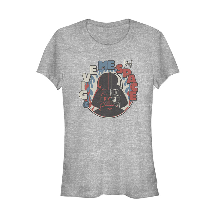 fifth sun Junior's Star Wars Give Me Space Darth Vader Circle T-Shirt