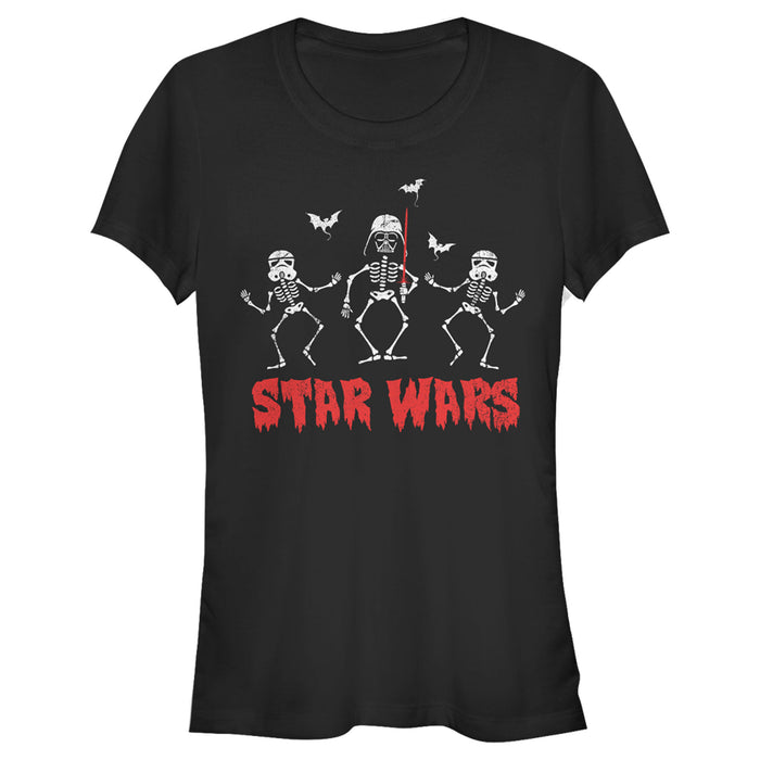 fifth sun Junior's Star Wars Halloween Vader Skeletons T-Shirt